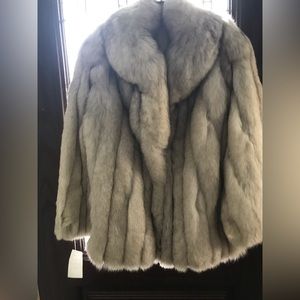 Blue Fox Fur Coat